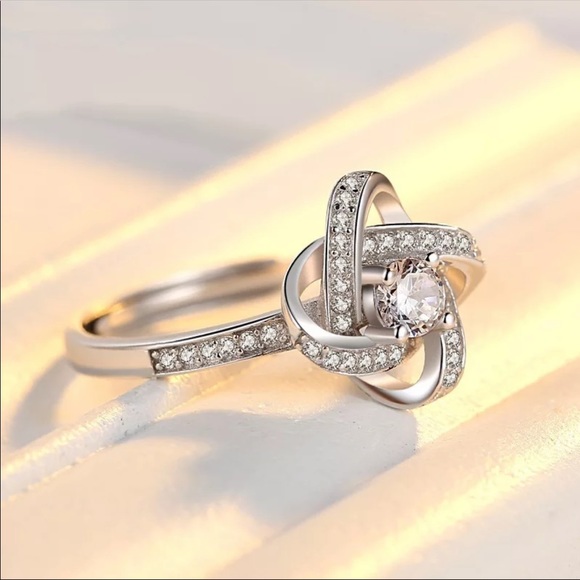 New silver 925 white diamonds engagement rings - Picture 3 of 6